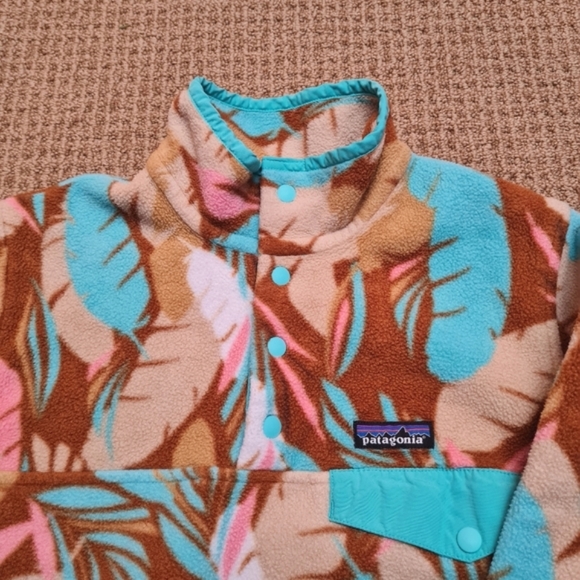 Patagonia Synchilla Snap-T Fleece Pullover Women's Feather Dance Bear Brown S - Picture 4 of 12